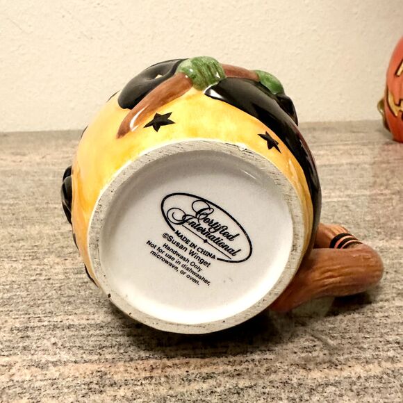 Halloween Susan Winget Witch Flying Wrap Around Coffee Mug Cup - Picture 9 of 10